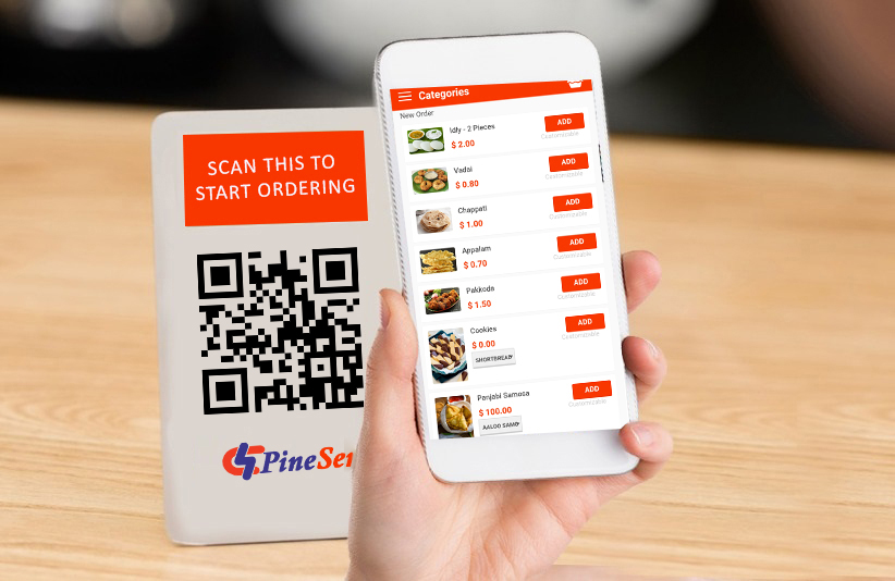 Digital menu QR code Ordering Software App india