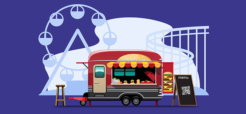 QR Code Ordering Software System In Food Truck Business