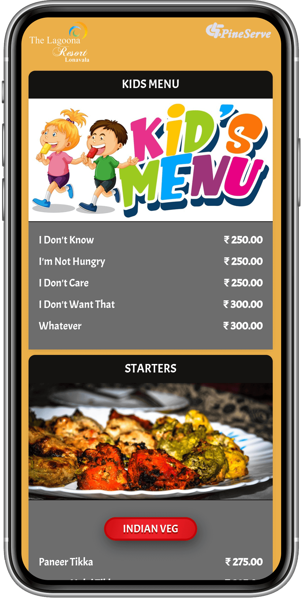 QR Code Digital Menu
