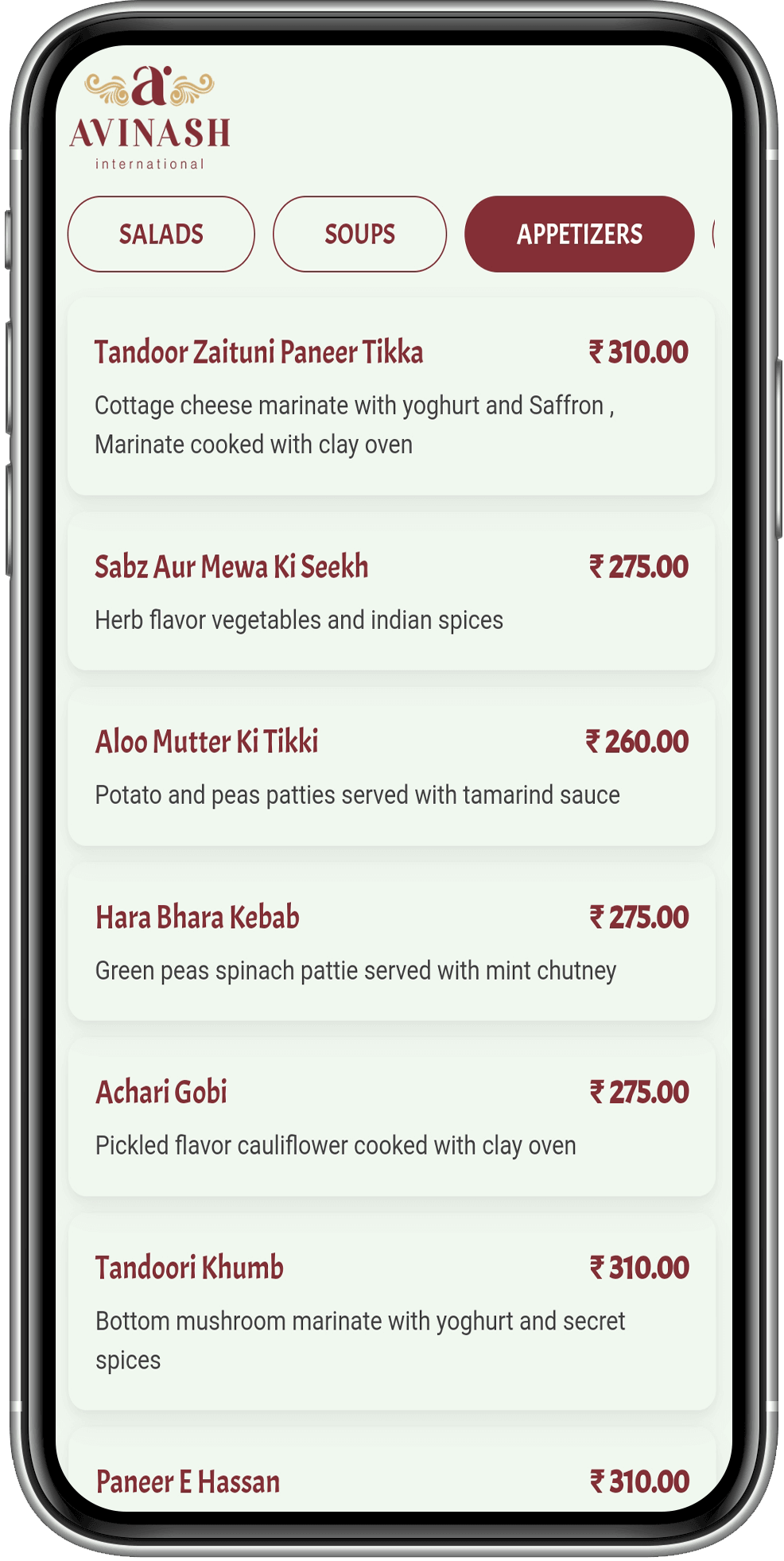 QR Code Digital Menu